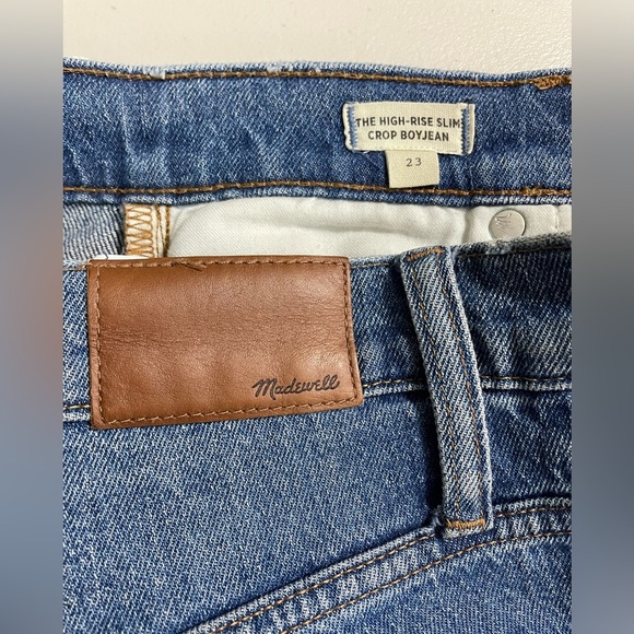 Madewell The High Rise Slim Crop Boyjean in Lavern Wash - Picture 16 of 16